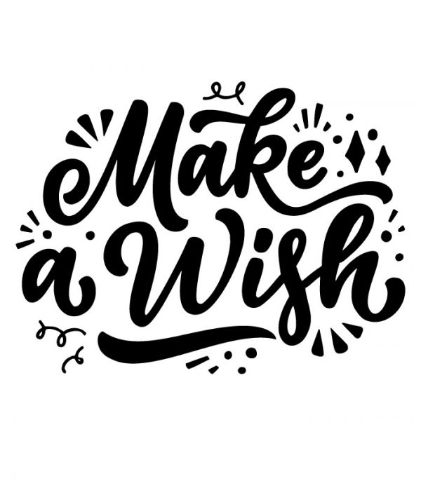 Текстова наклейка на стіну – Make a wish Текстова наклейка на стіну – Make a wish