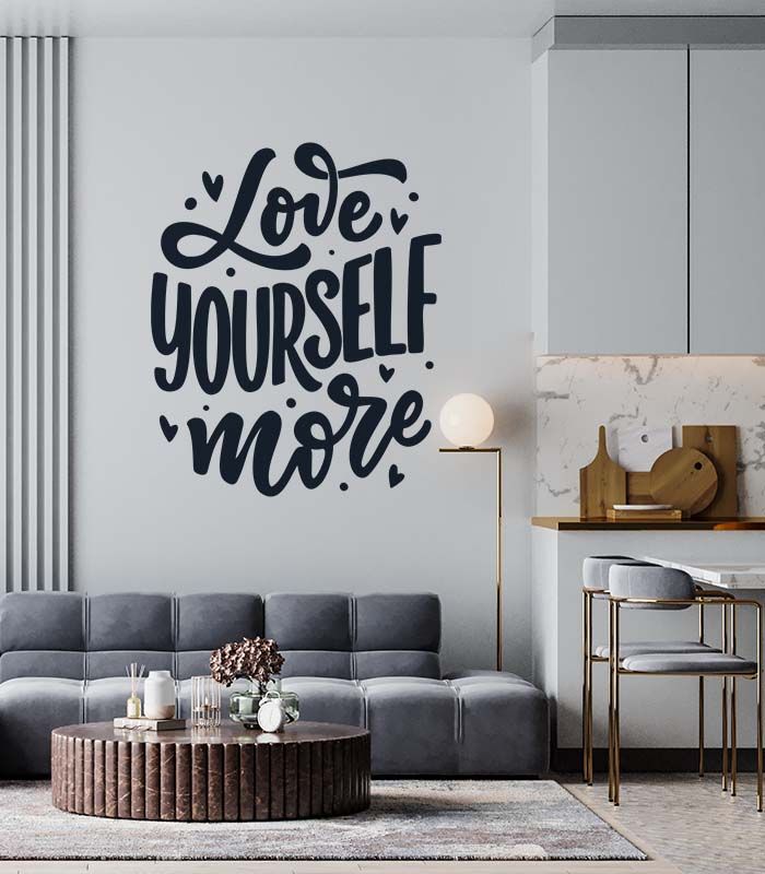 Наклейка надпис – Love yourself more