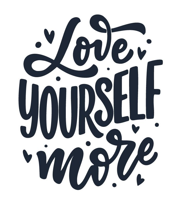 Наклейка надпис – Love yourself more
